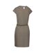 Womens/ladies Lidia Round Neck Cotton Dress Herb Stripe Trespass-2