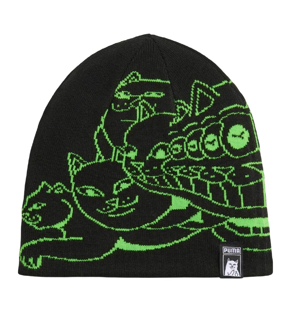 Snug Fit Beanie Black Green Puma-1