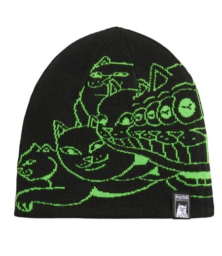 Snug Fit Beanie Black Green Puma