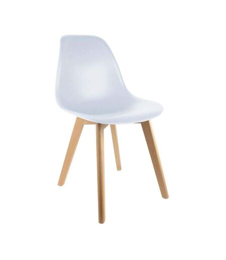 Chaise scandinave coque polypropylène (Lot de 4) Blanc