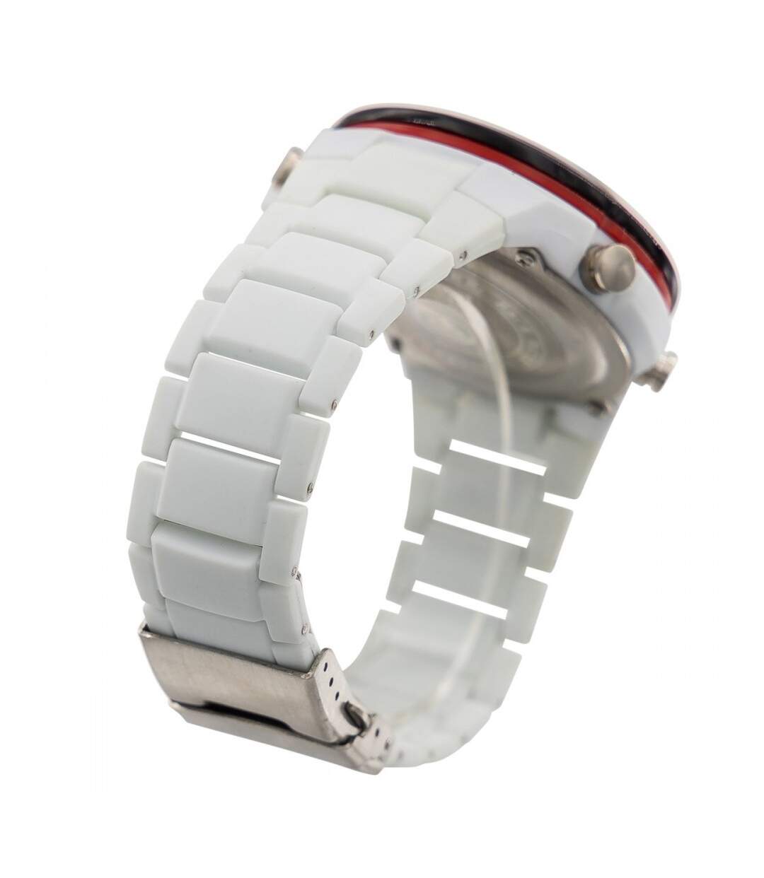 Votre Montre Homme Plastique Blanc Double-Affichage CHTIME