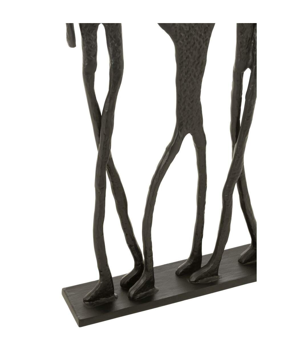 Statue Famille en Métal Ensemble 122cm Noir-2