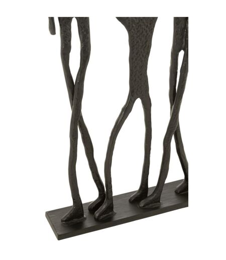 Statue Famille en Métal Ensemble 122cm Noir