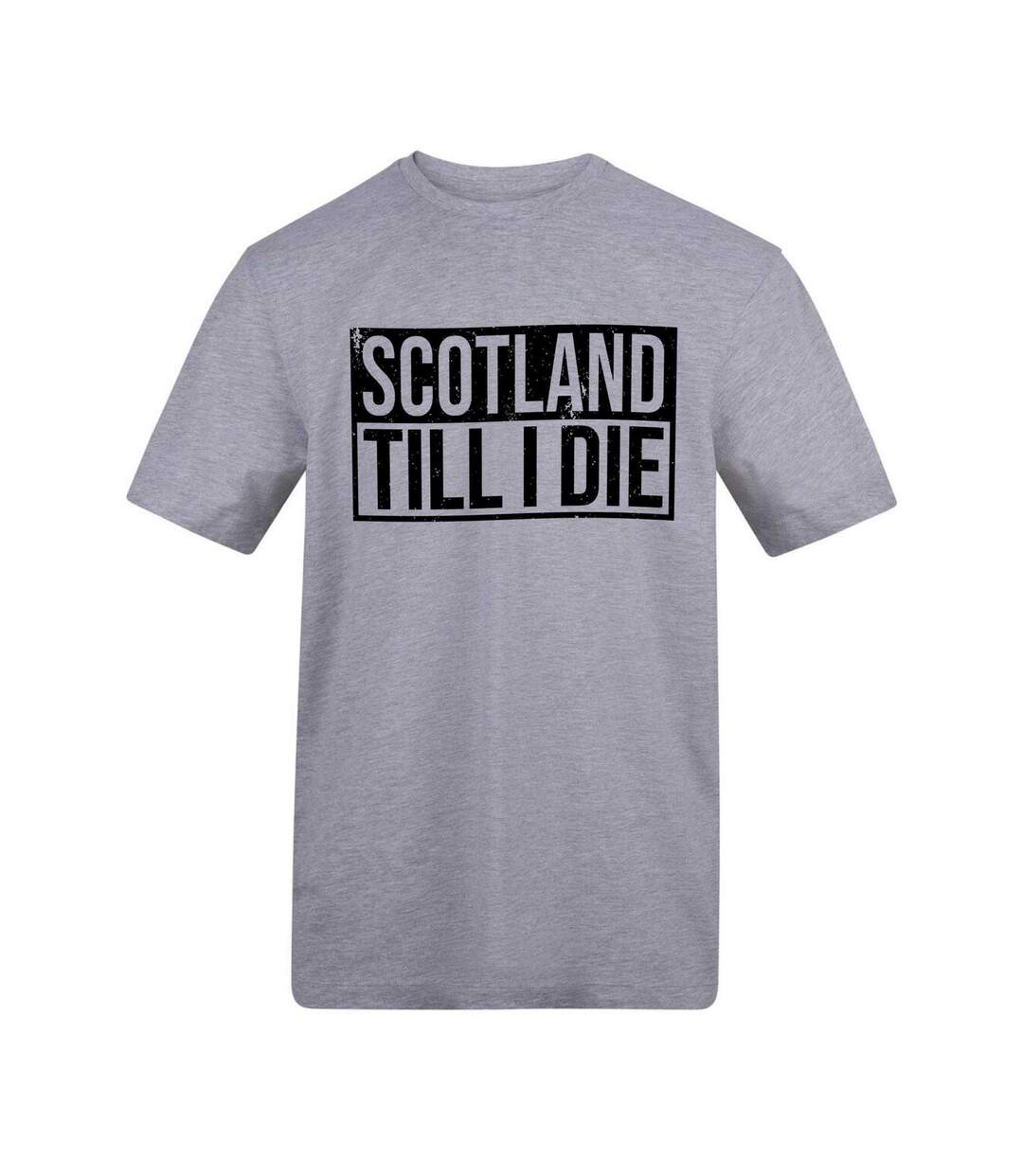 Mens  Till I Die T-shirt Grey Scotland-1