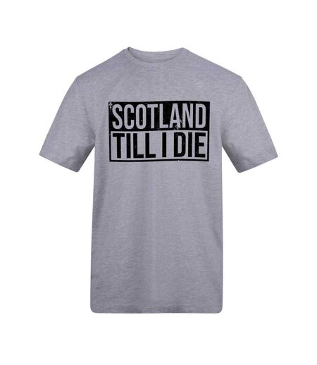 Mens  Till I Die T-shirt Grey Scotland