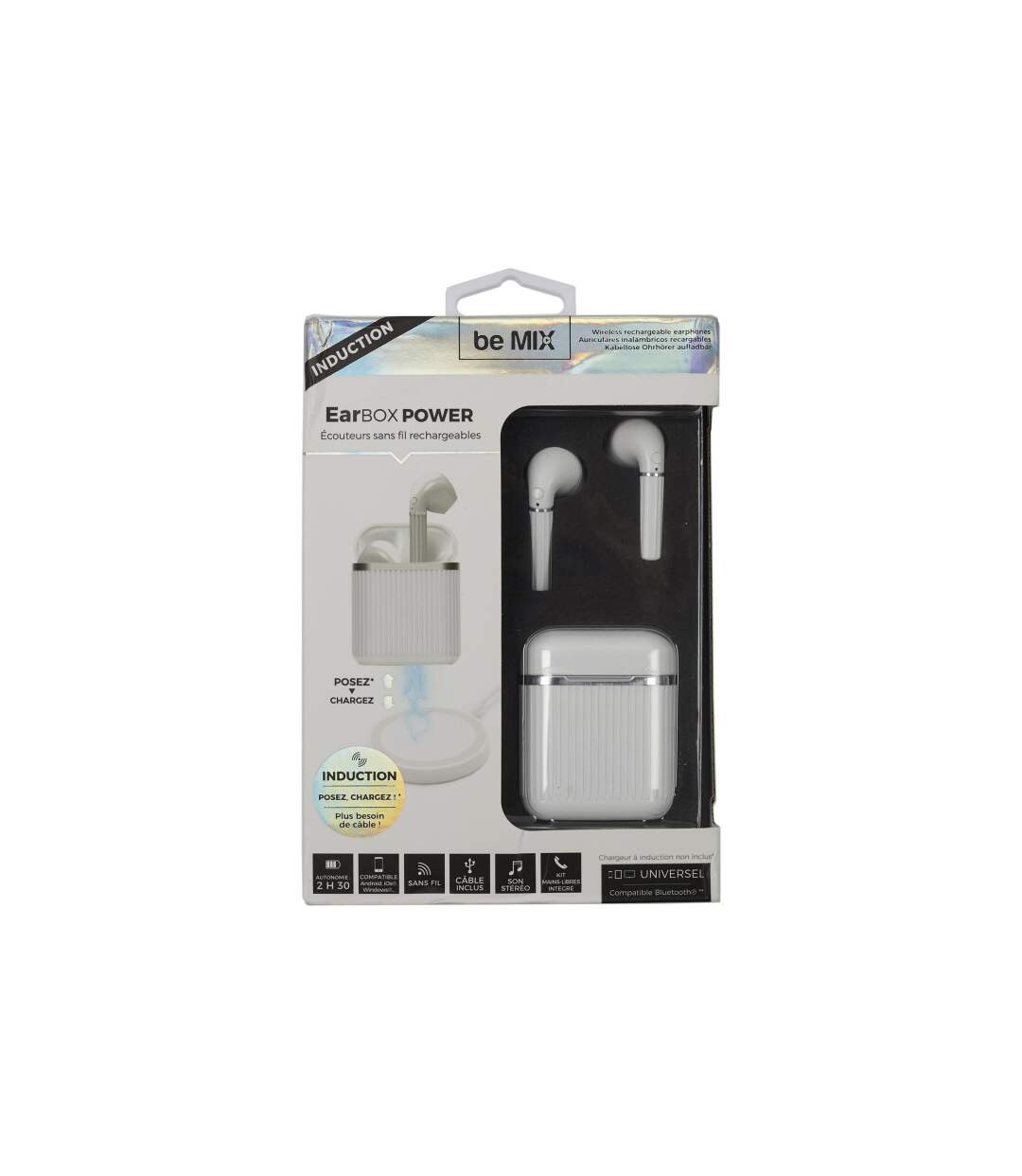 Écouteurs Sans Fils Earbox Power 17cm Blanc-5