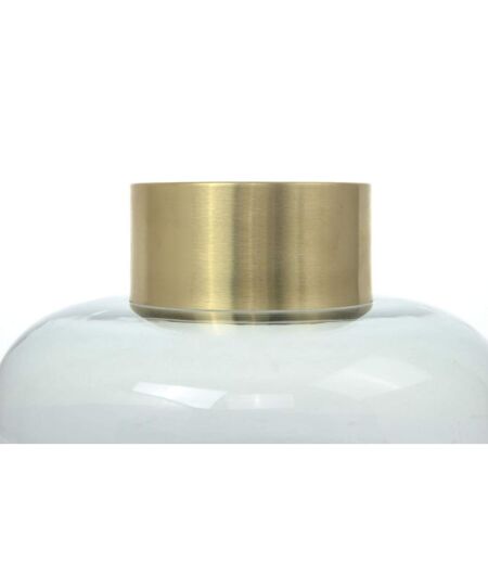 Vase Design en Verre Saigon 23cm Gris & Or