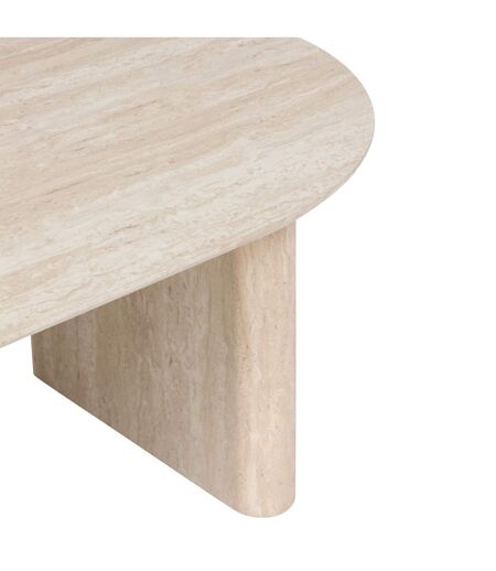 Table basse en bois effet travertin ANAYA - Beige