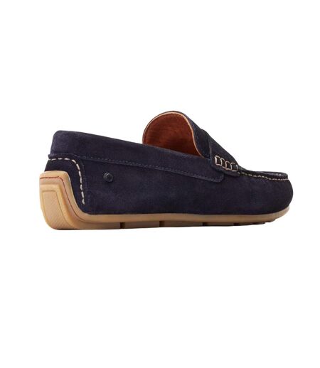 Mens Collins Driver Suede Loafers Navy Base London