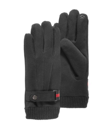 Isotoner Gants homme tactiles en tissu microfibre - doublés fausse fourrure