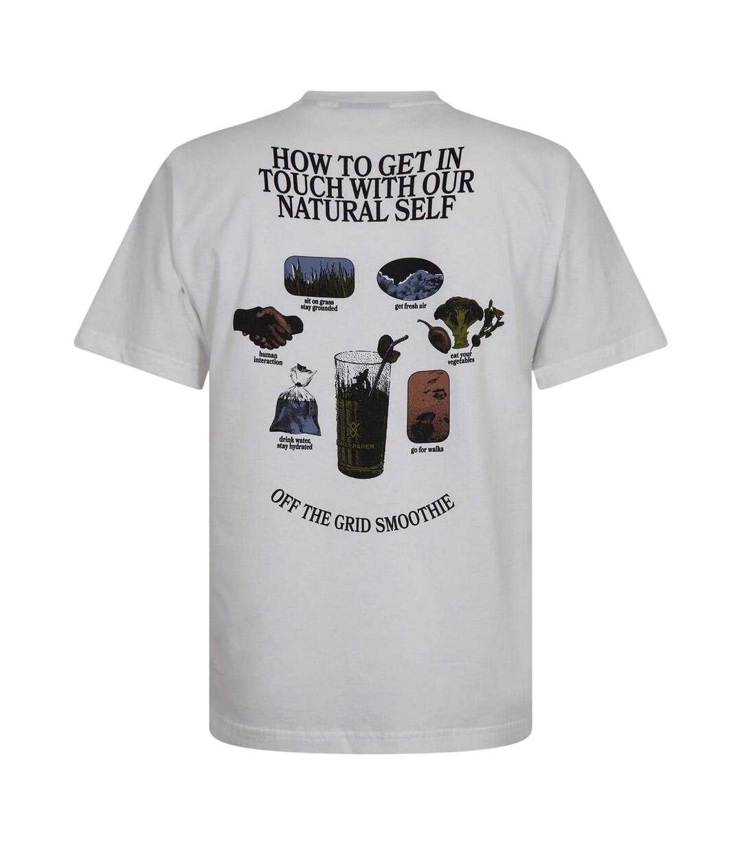 T-shirt Motif/style Imprimé Au Dos Smoothie Homme Blanc Daily Paper-2