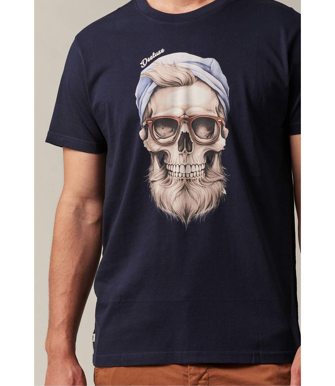 tshirt col rond avec tête de mort sur le devant GARLAND-3