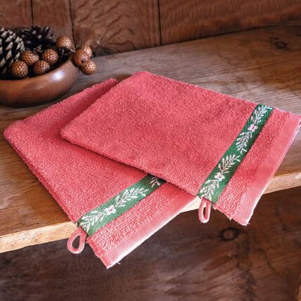 2 gants de toilette