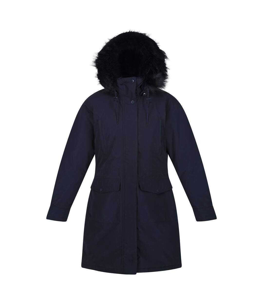 Womens/ladies shiloh faux fur trim parka navy Regatta-1