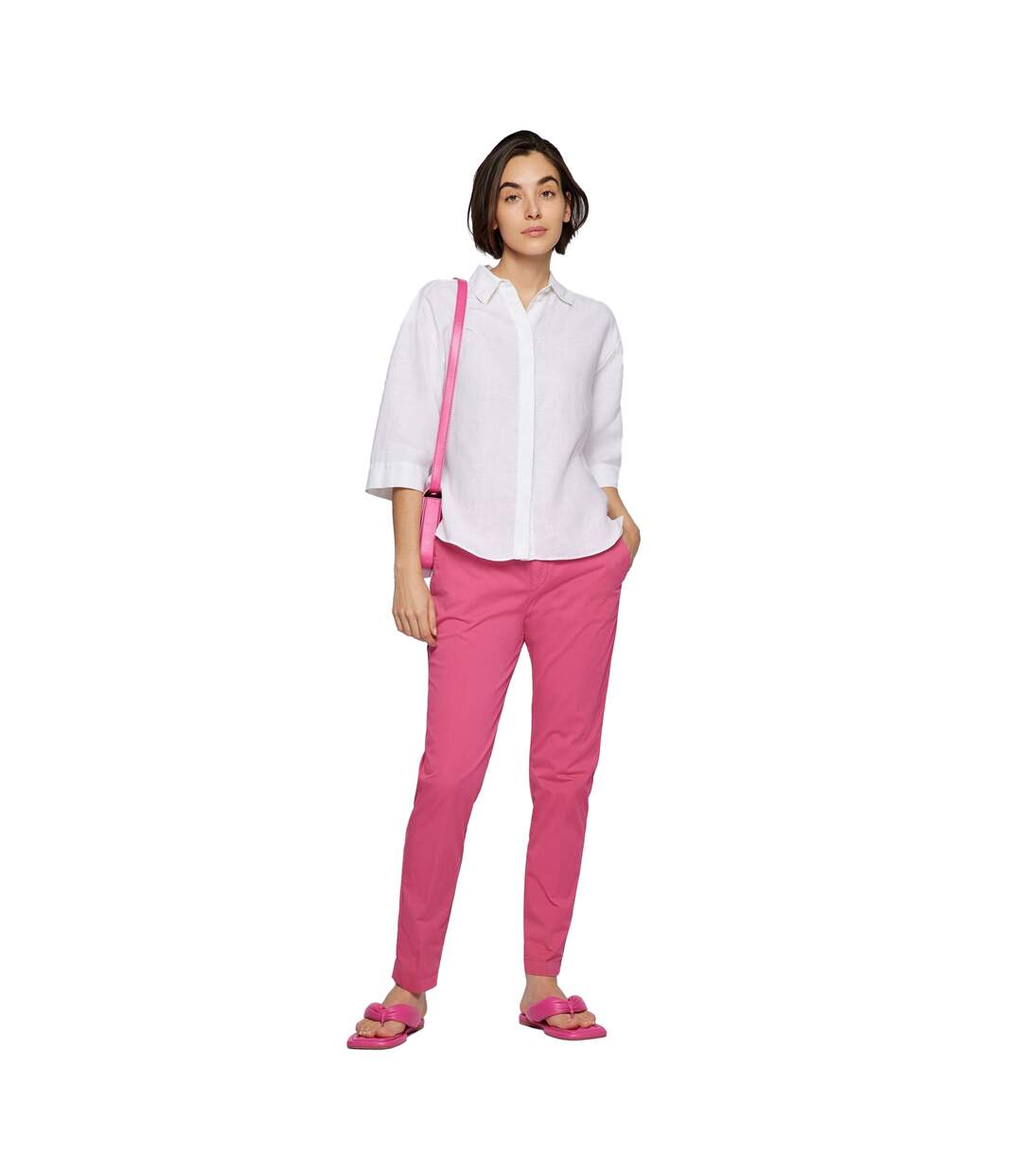 Pantalon Femme Rose Boss-4