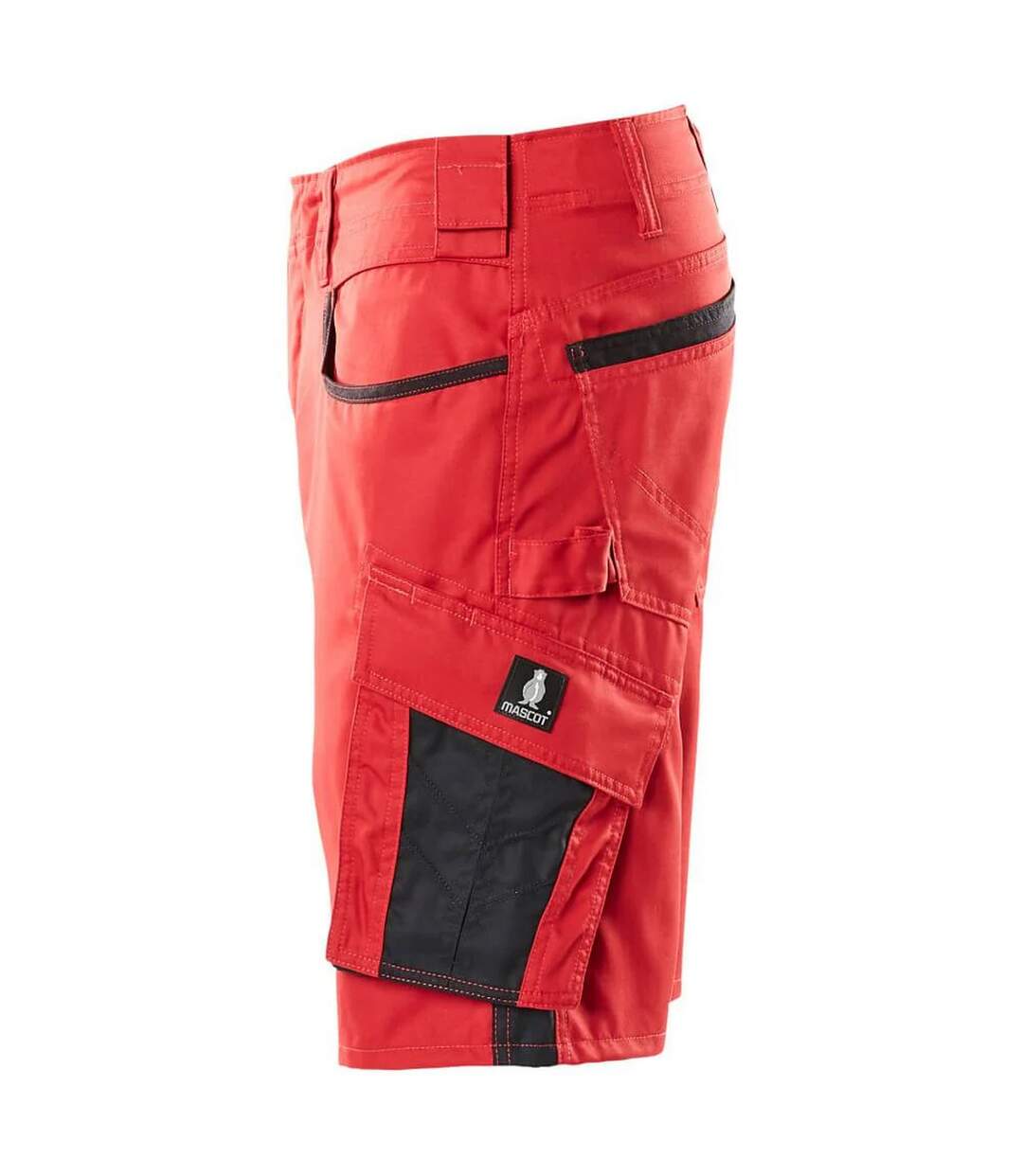 Mens Unique Work Shorts Red Black Mascot-3