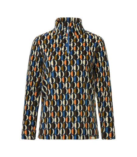 Womens/ladies Orla Kiely Oval Half Zip Fleece Top Navy Multicoloured Regatta