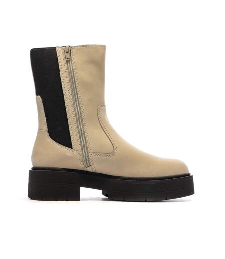 Bottines beige/noir femme geox spherica