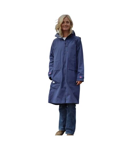 Womens/ladies Twilight Long Length Waterproof Jacket Navy Blue Lazy Jacks