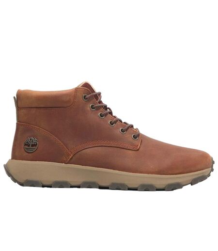 Mens Winsor Park Leather Mid Cut Lace Up Boots Orange Timberland