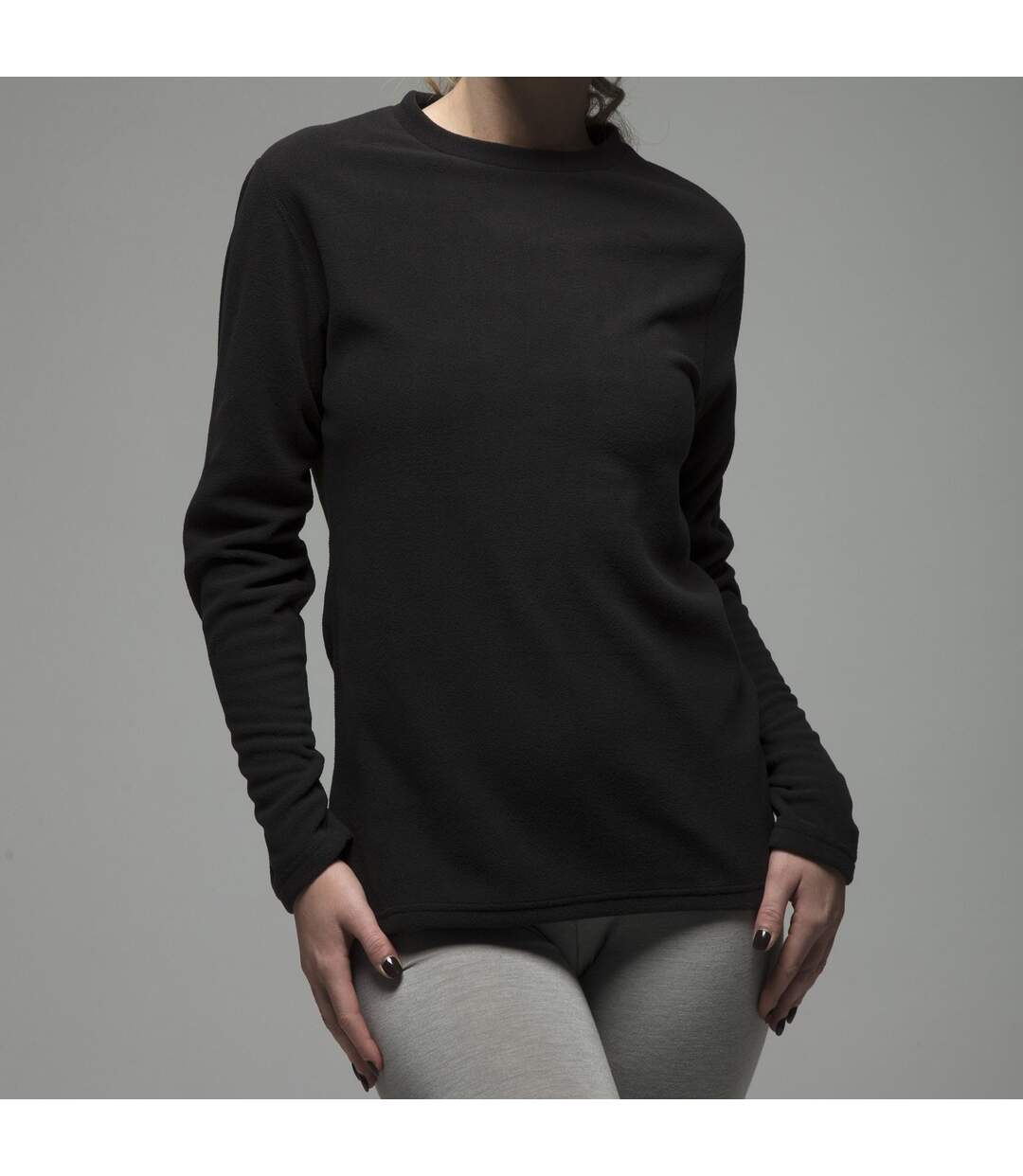 Ladies Fleece Lined Base Layer Thermal Long Sleeve Top-4