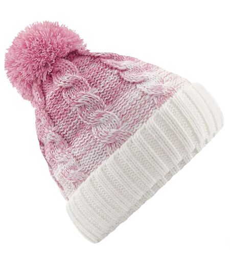 Bonnet Unisexe Adulte Ombre Rose Pâle Blanc Cassé Beechfield