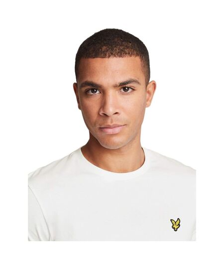 T-shirt Ample Manches Courtes Motif/style Logo Brodé Homme Blanc Lyle & Scott