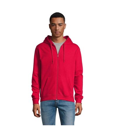 Sweat À Capuche Et Fermeture Zippée Homme Rouge SOLS