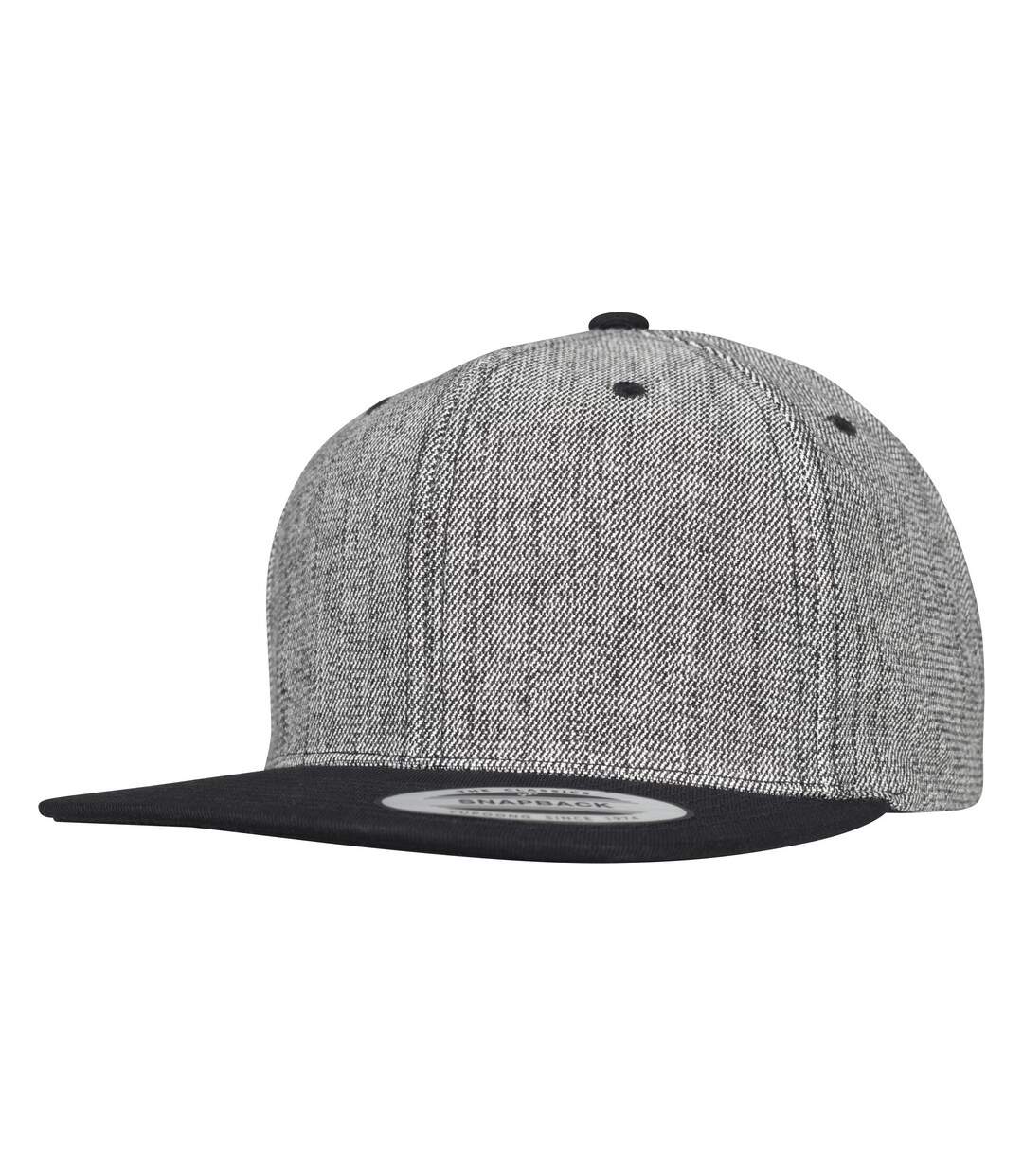 Casquette ajustable flexfit adulte noir / gris chiné Yupoong-1