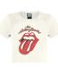 Womens/ladies Vintage Tongue The Rolling Stones T-shirt Vintage White Amplified-2
