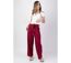 Pantalon uni en coton mélangé SHERINE framboise Coton Du Monde-2