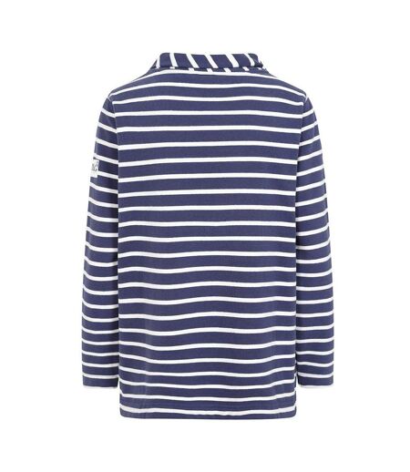 Womens/ladies Striped Roll Neck Sweatshirt Twilight Lazy Jacks