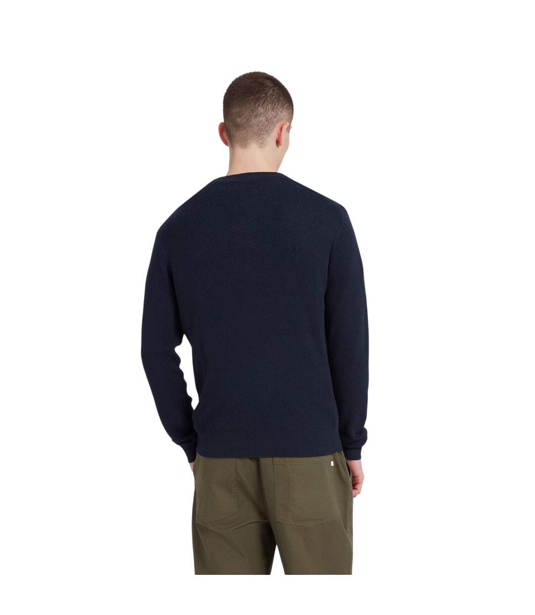 Pull Motif/style Uni Rainhill Homme Vrai Bleu Marine Farah-3