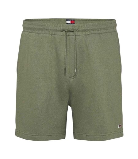 Mens Flagbeach Polycotton Logo Shorts Green Tommy Jeans