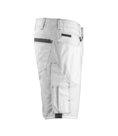 Mens Unique Stuttgart Work Shorts White Dark Anthracite Mascot