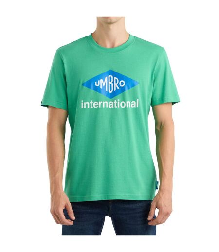 Mens international diamond t-shirt peppermint green Umbro