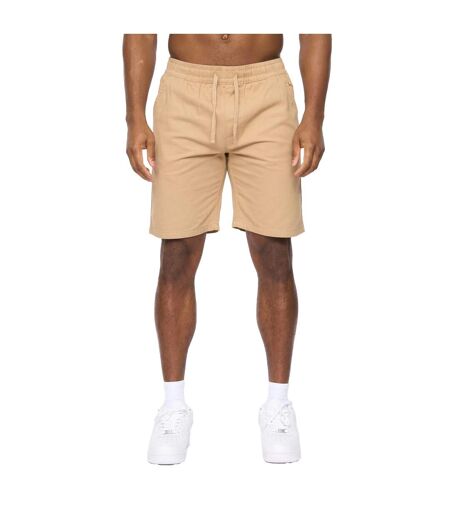 Mens Blansmoore Elasticated Waist Shorts Stone Crosshatch