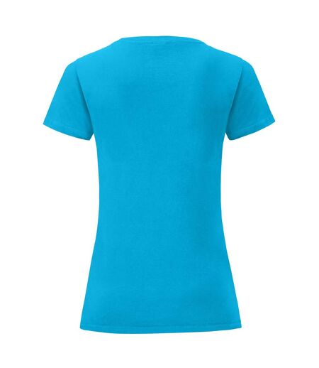 T-shirt Iconic Femme Azur Fruit Of The Loom