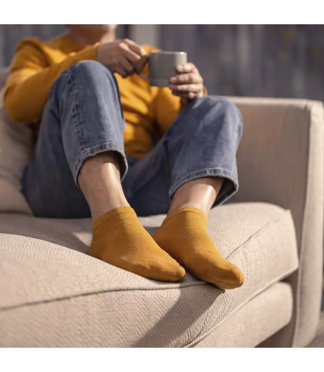 6 Pack Mens Diabetic Trainer Socks | Loose Top Wide Ankle Socks-5