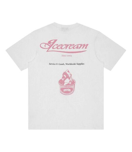 T-shirt Motif/style Imprimé Graphique Homme Blanc ICECREAM