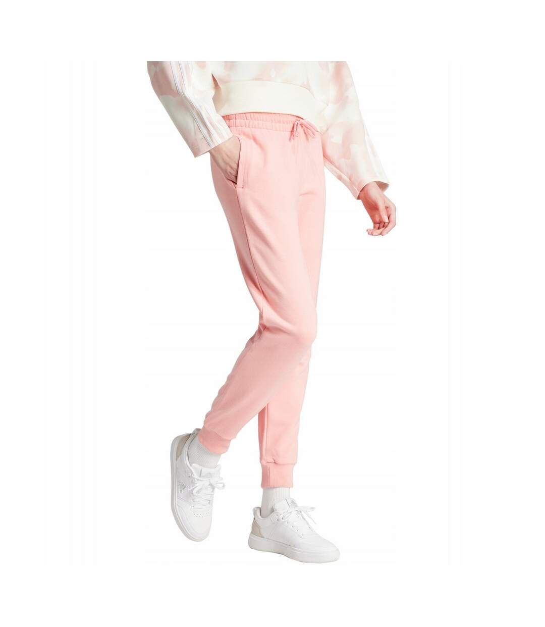 Pantalon De Jogging Style Linéaire Femme Rose Adidas-1