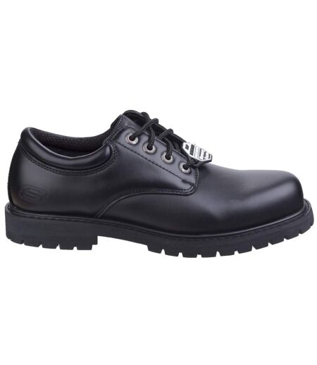 Skechers Mens Cottonwood Elks SR Shoes (Black) - UTFS4892