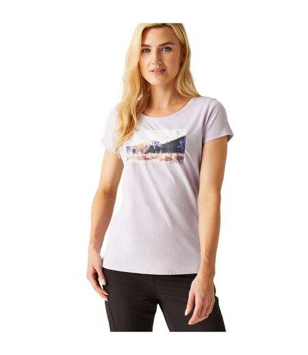 T-shirt breezed femme lilas pâle Regatta