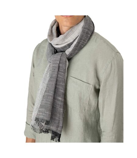 Écharpe Motif/style À Rayures Adulte Taille Unique Gris Spasso