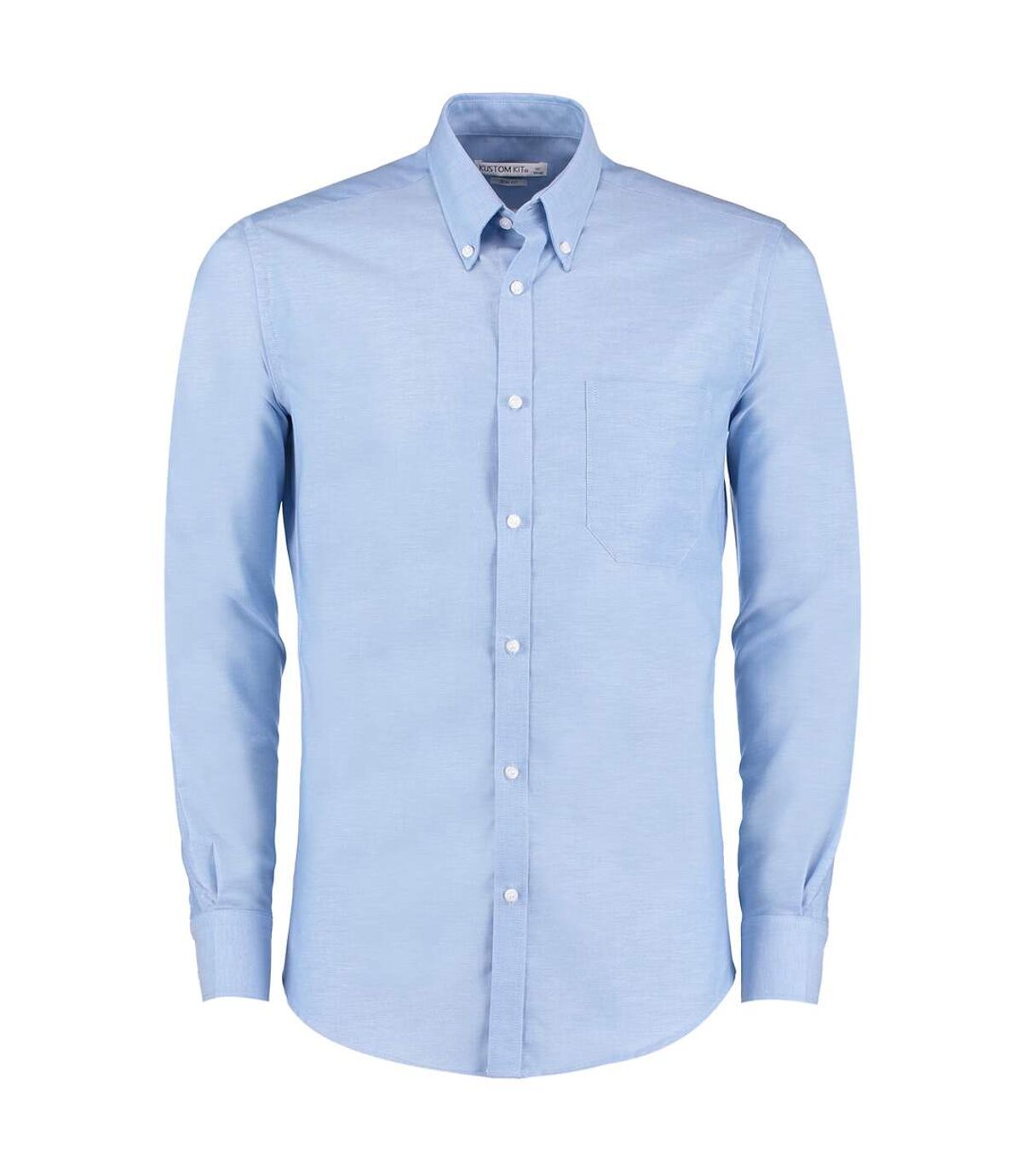 Kustom Kit Mens Slim Fit Stretch Long Sleeve Oxford Shirt (Light Blue) - UTPC3456