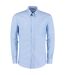Kustom Kit Mens Slim Fit Stretch Long Sleeve Oxford Shirt (Light Blue)