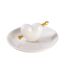 Porte Bijoux en Céramique Cœur 10cm Blanc-2