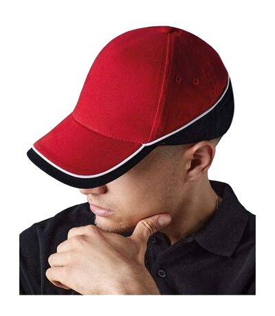 Beechfield Unisex Teamwear Competition Cap Baseball / Headwear (Classic Red/Black) - UTRW223