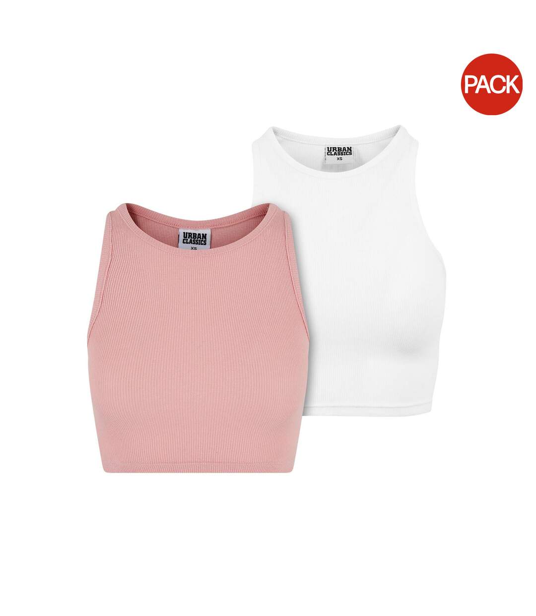 Haut Court Femme Rose Foncé Blanc Urban Classics-1