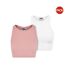 Haut Court Femme Rose Foncé Blanc Urban Classics-1